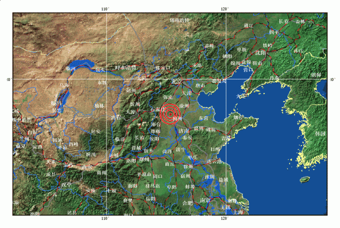 1日16时41分在河北省石家庄市辛集市,衡水市冀州市,深州市交界(北纬37